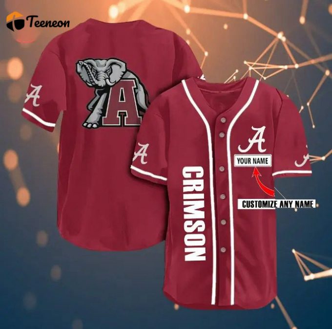 Alabama Crimson Tide Baseball Jersey Gift For Men And Women 1
