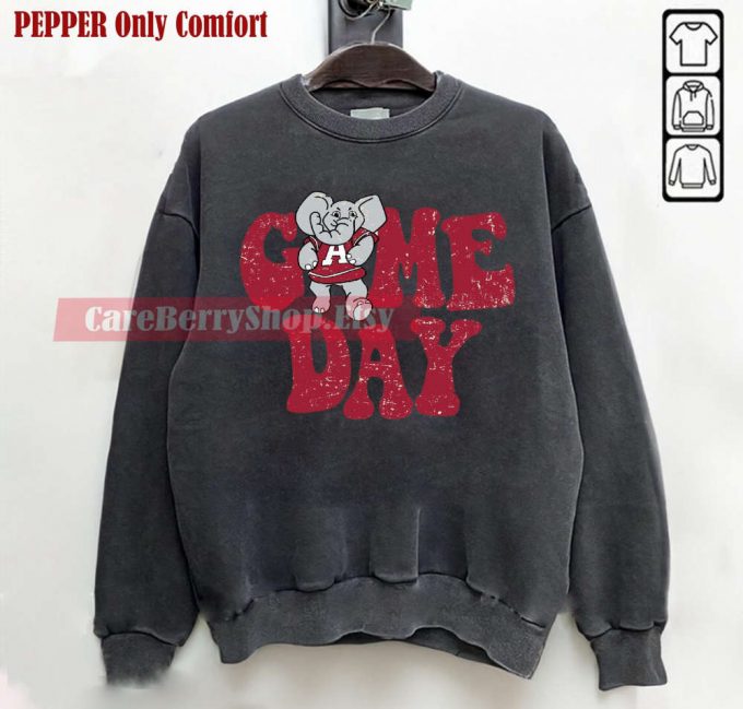 Alabama Game Day Football Shirt &Amp; Crewneck Sweatshirt: Roll Tide Bama Gift 3