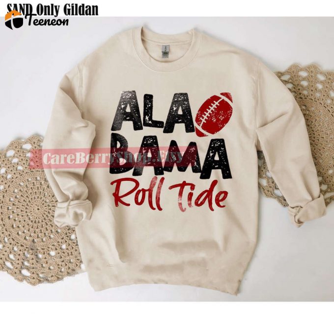 Alabama Roll Tide Game Day Distressed Tshirt Sweatshirt - Engaging Bama Gift With Roll Tide Alabama Crewneck Sweatshirt 1