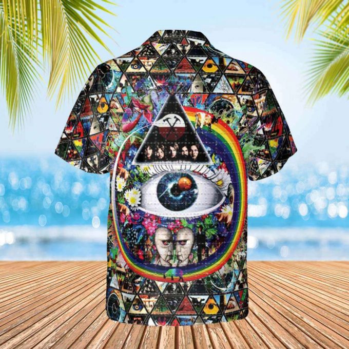Album Cover Ring Collage Blotter Art – Pink Floyd Hawaiian Shirt Gift For Men Women 3