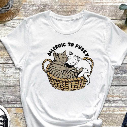 Allergic To Cats, Cat Shirt, Funny Shirt, Funny Cat Shirt, Allergy Shirt, Meme Shirt, Sarcastic Shirt,