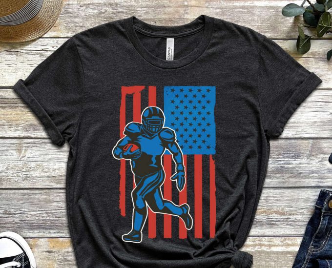 American Flag Shirt, Sports Shirt, Rugby Shirt, Football Shirt, American Sports, American Football Shirt, Rugby Ball Design, Unisex Shirt 2