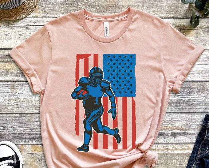 American Flag Shirt, Sports Shirt, Rugby Shirt, Football Shirt, American Sports, American Football Shirt, Rugby Ball Design, Unisex Shirt 3