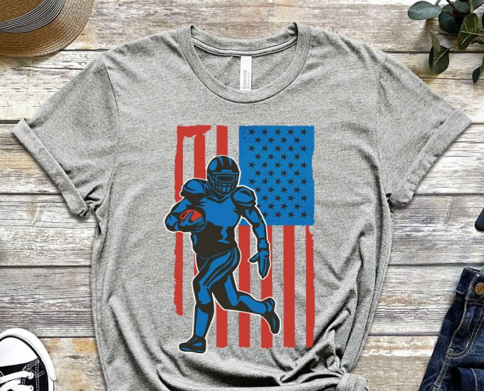 American Flag Shirt, Sports Shirt, Rugby Shirt, Football Shirt, American Sports, American Football Shirt, Rugby Ball Design, Unisex Shirt 5