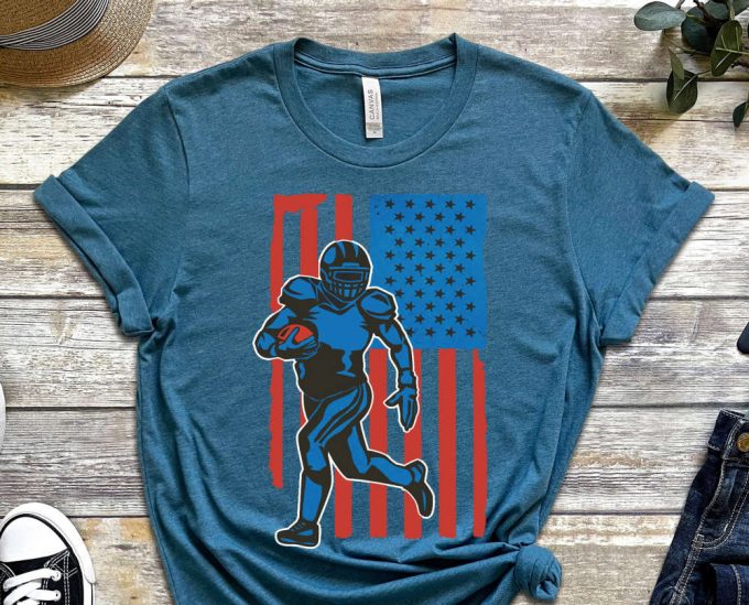 American Flag Shirt, Sports Shirt, Rugby Shirt, Football Shirt, American Sports, American Football Shirt, Rugby Ball Design, Unisex Shirt 6