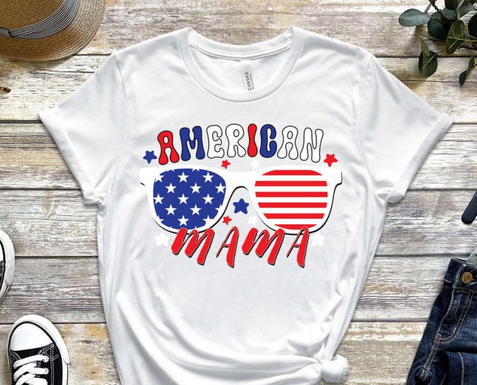 American Mama Shirt, Freedom Shirt, 4Th Of July Shirt, Red White And Blue Shirt, America Tee, Fourth Of July T-Shirt, Proud American Shirt 5