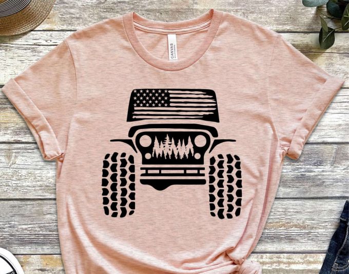 American Offroad Shirt, Offroad Forest Shirt, Usa Flag Shirt, Us Offroad, 4Wd Offroad Shirt, Amarican Flag, 4Wd Flag Usa 4