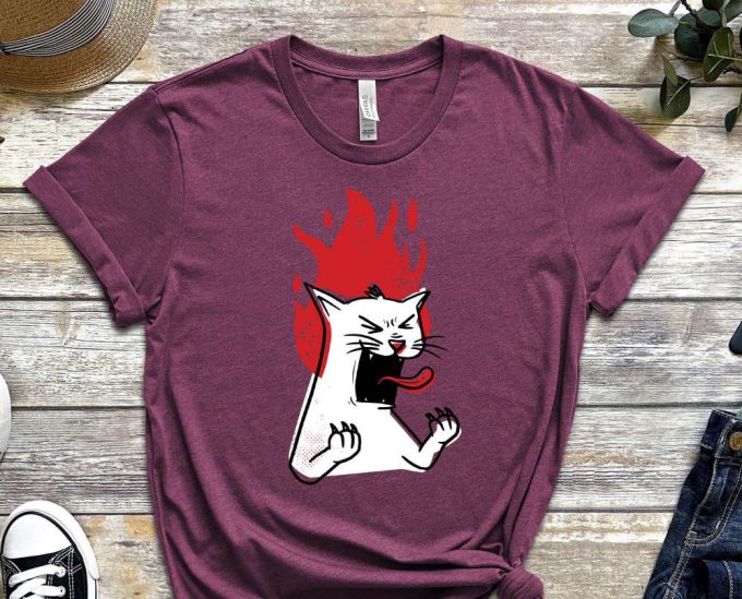 Angry Cat Shirt, Anger Issues, Anger Shirt, Cat Shirt, Kitty Shirt, White Cat Tee, Funny Cat Shirt, Mental Shirt, Gift For Friend 3