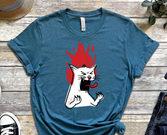 Angry Cat Shirt, Anger Issues, Anger Shirt, Cat Shirt, Kitty Shirt, White Cat Tee, Funny Cat Shirt, Mental Shirt, Gift For Friend 6