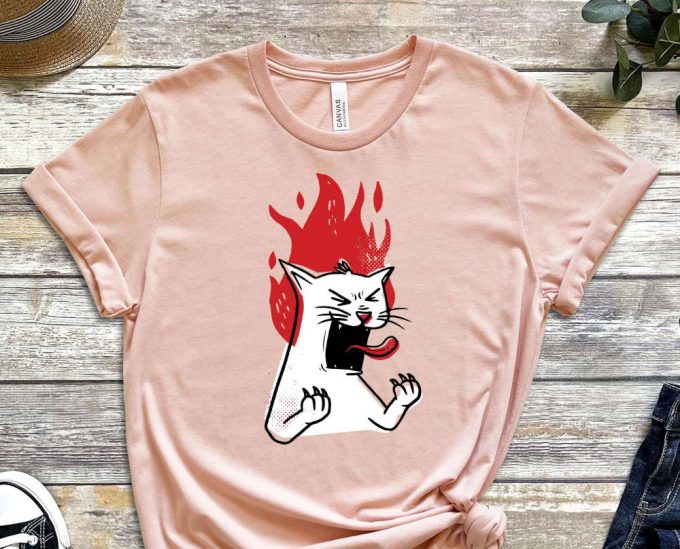 Angry Cat Shirt, Anger Issues, Anger Shirt, Cat Shirt, Kitty Shirt, White Cat Tee, Funny Cat Shirt, Mental Shirt, Gift For Friend 3