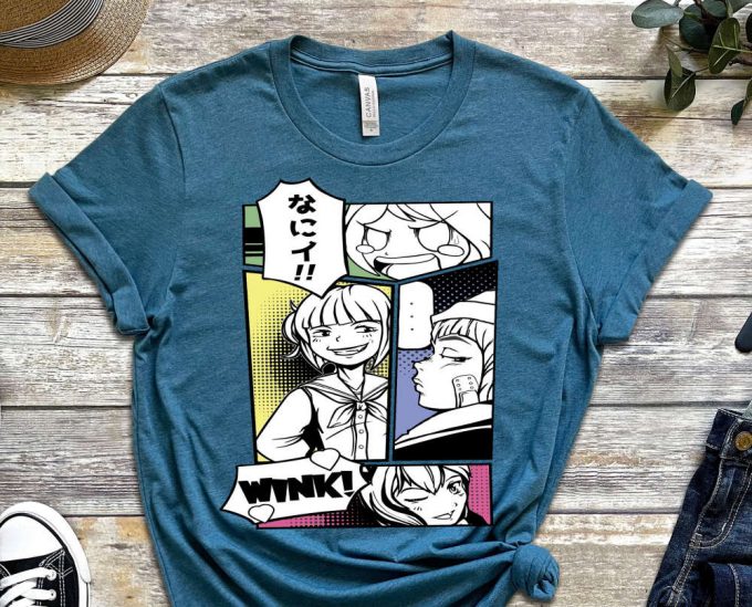 Anime Shirt, Meme Shirt, Geek Shirt, Japanese Style Tee, Japanese Design, Cool Manga Shirt, Comics Shirt, Wink Shirt, Unisex Shirt 3