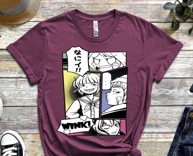 Anime Shirt, Meme Shirt, Geek Shirt, Japanese Style Tee, Japanese Design, Cool Manga Shirt, Comics Shirt, Wink Shirt, Unisex Shirt 5