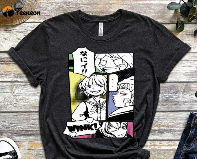 Anime Shirt, Meme Shirt, Geek Shirt, Japanese Style Tee, Japanese Design, Cool Manga Shirt, Comics Shirt, Wink Shirt, Unisex Shirt 1