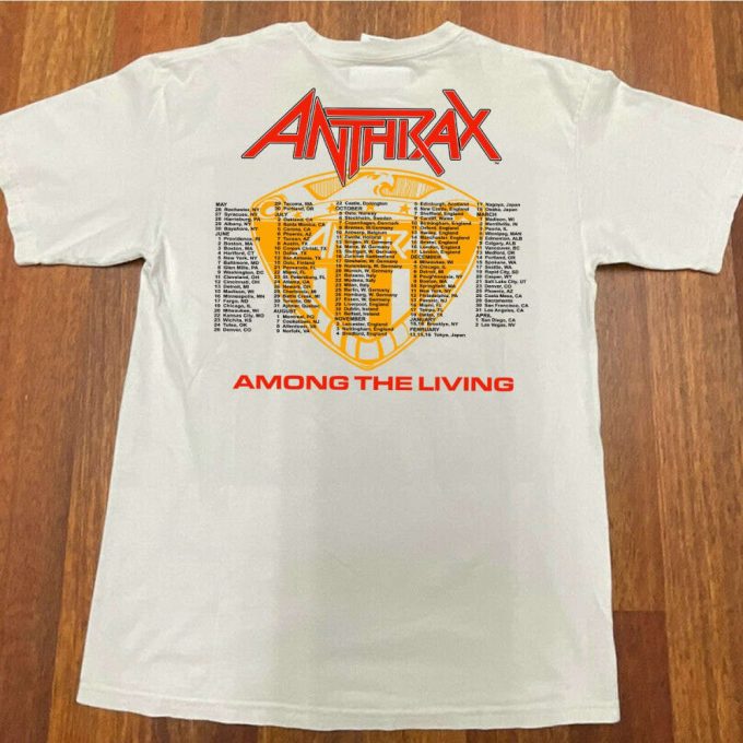 Anthrax Among The Living Tour 1987 T-Shirt: Rock Band Shirt 3