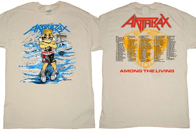 Anthrax Among The Living Tour 1987 T-Shirt: Rock Band Shirt 4