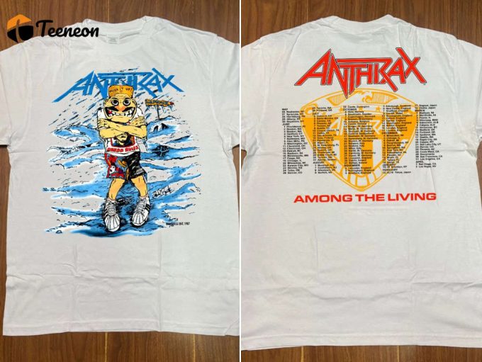 Anthrax Among The Living Tour 1987 T-Shirt: Rock Band Shirt 1