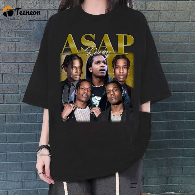 Asap Rocky T-Shirt, Asap Rocky Shirt, Asap Rocky Tees, Hip Hop Graphic, Unisex Shirt, Bootleg Retro 90'S, Trendy Shirt, Couples Shirt 1