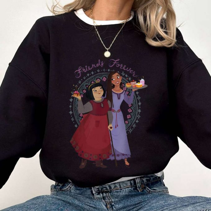 Magical Asha Princess &Amp; Star Shine T-Shirt Wish Movie 2023 Perfect For Disneyworld Disneyland Family Trip Kids Birthday Gift 2