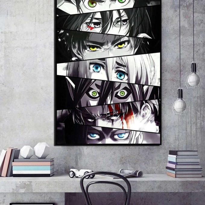 Attack On Titan Eyes Poster For Home Decor Gift, Aot Wall Poster For Home Decor Gift, Attack On Titan Painting 2