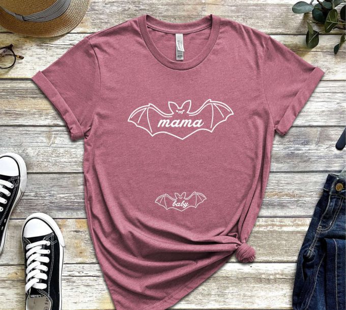 Baby Bat Maternity Shirt, Mama Bat Tshirt, Gift For New Moms, Halloween Pregnancy Shirt, Mama Baby Bat, Fall Maternity Tee 2