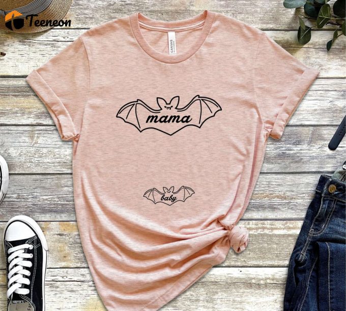 Baby Bat Maternity Shirt, Mama Bat Tshirt, Gift For New Moms, Halloween Pregnancy Shirt, Mama Baby Bat, Fall Maternity Tee