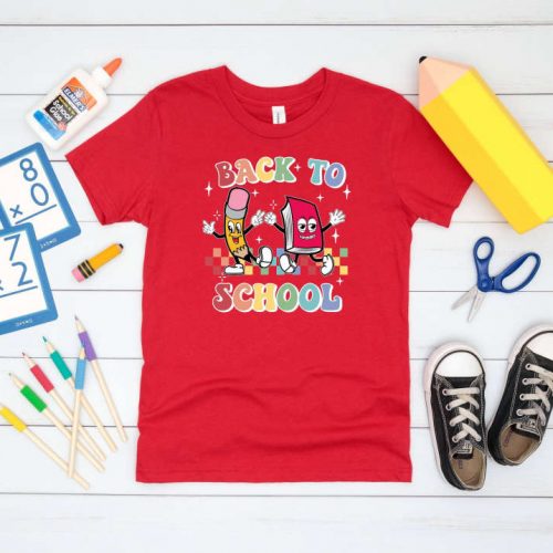 Back to School T-shirt: Embrace the School Vibe with Hello School Cute & Welcoming First School Day Shirt for Students & School Teams (characters: 123)