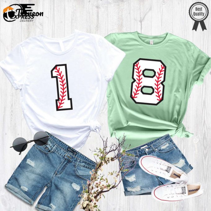 Top-Quality Baseball Team Shirts: Player Number Game Day School Mom &Amp;Amp; Dad Shirt