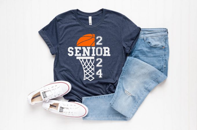 2024 Basketball Senior Shirt: Perfect Gift For Basketball Players &Amp; School Team Basketball Season Shirt 3