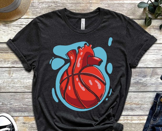 Basketball Shirt, Sports Shirt, Lifetime Sport, Hobby Shirt, Heart Shirt, Life Shirt, Supporter Shirt, Unisex Shirt 2