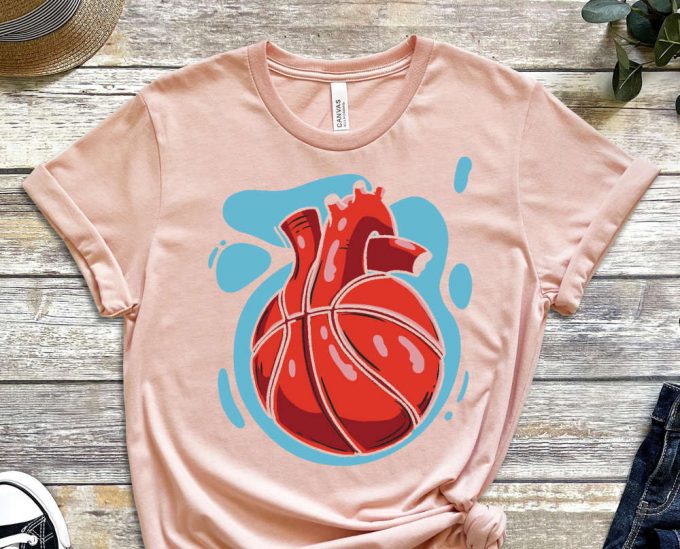 Basketball Shirt, Sports Shirt, Lifetime Sport, Hobby Shirt, Heart Shirt, Life Shirt, Supporter Shirt, Unisex Shirt 4