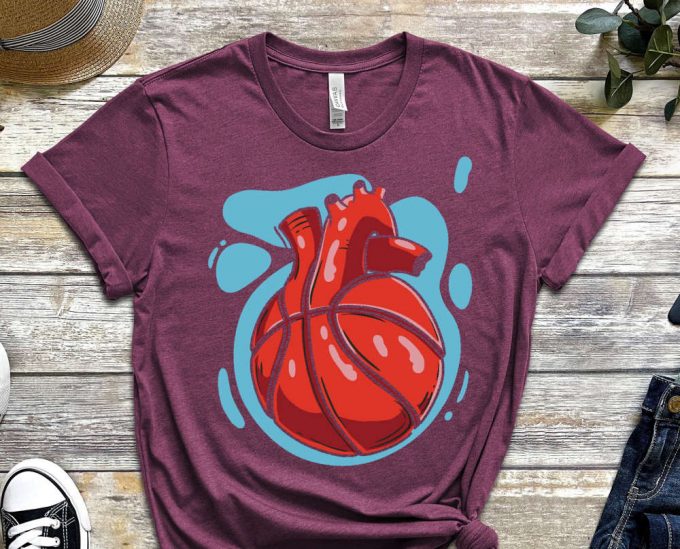 Basketball Shirt, Sports Shirt, Lifetime Sport, Hobby Shirt, Heart Shirt, Life Shirt, Supporter Shirt, Unisex Shirt 5