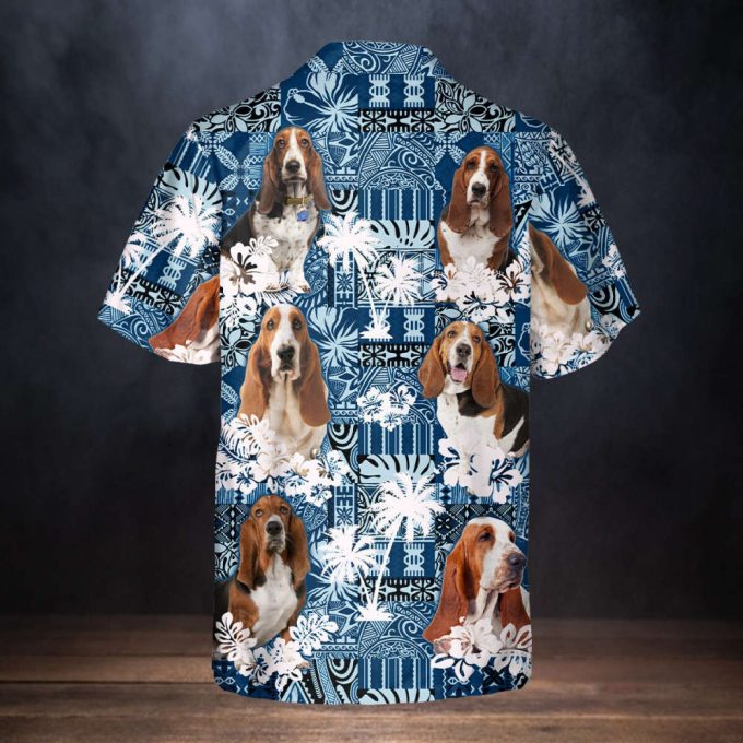 Basset Hound Hawaiian Shirts, Summer Dog Custom Hawaiian Shirt, Hawaiian Shirts For Men/ Women, Aloha Hawaiian Shirt, Basset Hawaiian Tee 3