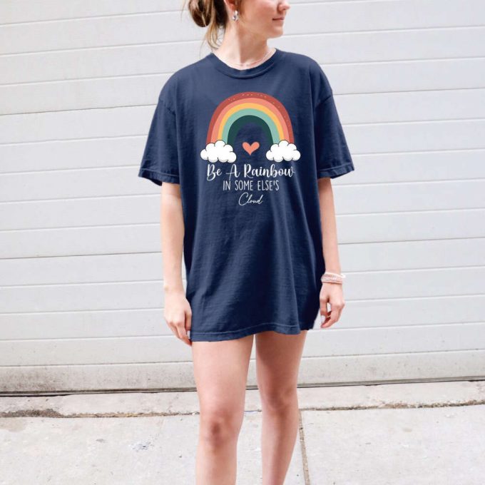 Spread Positive Energy With Our Cute Rainbow Therapist T-Shirt Mental Health Comfort Colors Shirt 2