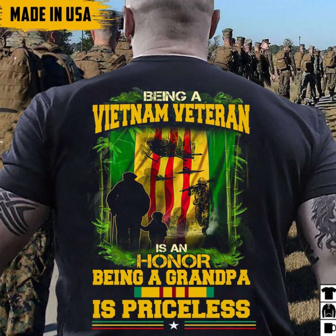 Being A Veteran Is An Honour Patriotic Us Veteran Grandpa Tshirt, Fathers Day Shirt, Proud Army Dad Shirt, Army Father Shirt, Veteran Shirt 2