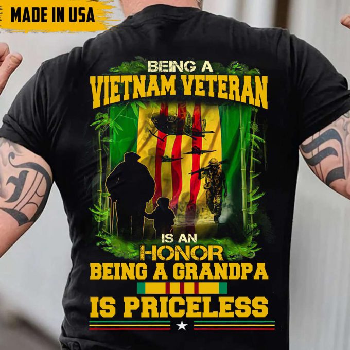 Being A Veteran Is An Honour Patriotic Us Veteran Grandpa Tshirt, Fathers Day Shirt, Proud Army Dad Shirt, Army Father Shirt, Veteran Shirt 3