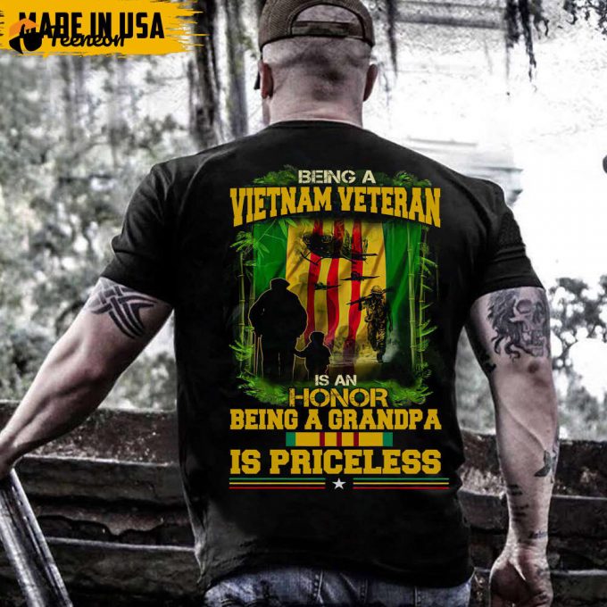 Being A Veteran Is An Honour Patriotic Us Veteran Grandpa Tshirt, Fathers Day Shirt, Proud Army Dad Shirt, Army Father Shirt, Veteran Shirt 1