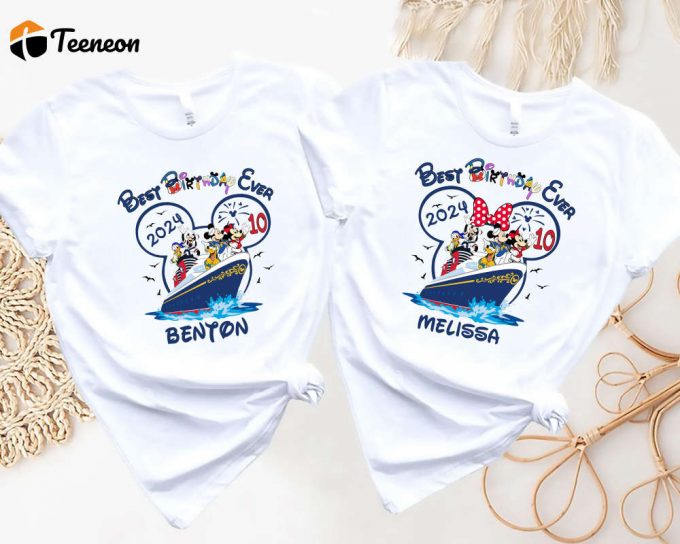 Disney Cruise 2024: Best Birthday Ever Shirt Minnie &Amp;Amp; Mickey Birthday Cruise Tee 1