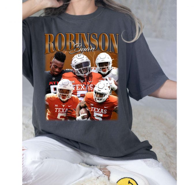 Bijan Robinson T-Shirt, Bijan Robinson Shirt, Bijan Robinson Tees, Hip Hop Graphic, Unisex Shirt, Bootleg Retro 90'S Fans Gift, Trendy Shirt 2