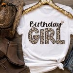 Birthday girl leopard shirt, Birthday girl tee, Cheetah Birthday shirt, Birthday girl gift, Personalised girls birthday t-shirt