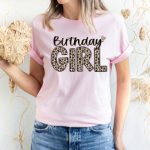 Birthday girl leopard shirt, Birthday girl tee, Cheetah Birthday shirt, Birthday girl gift, Personalised girls birthday t-shirt