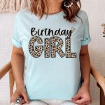 Birthday girl leopard shirt, Birthday girl tee, Cheetah Birthday shirt, Birthday girl gift, Personalised girls birthday t-shirt