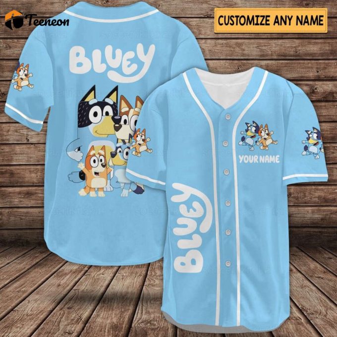 Bluey Baseball Jersey Gift For Men And Women 1