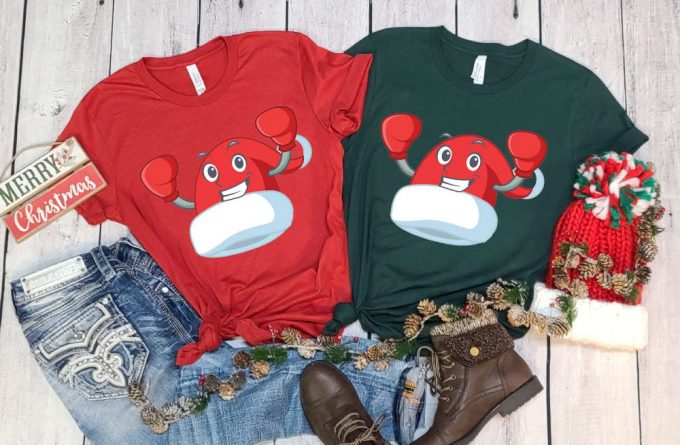 Boxer Santa'S Hat T-Shirt, Santa Shirt, Christmas Boxer, Christmas Gift For Boxing Lover, Funny Xmas Shirt, Christmas Sport Shirt, Sport Tee 2