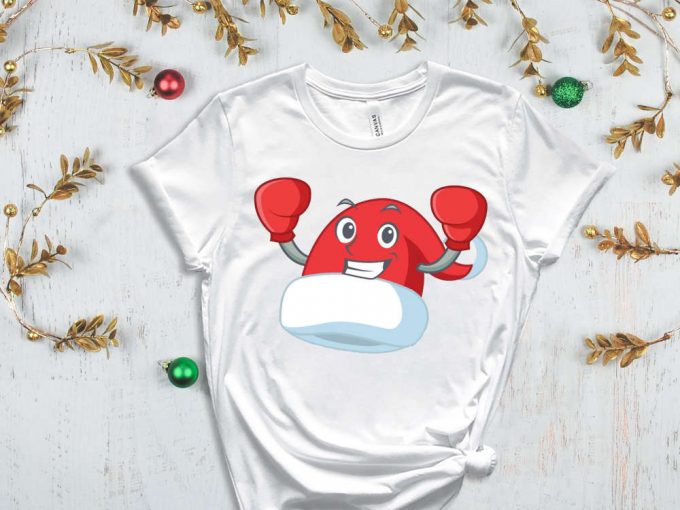 Boxer Santa'S Hat T-Shirt, Santa Shirt, Christmas Boxer, Christmas Gift For Boxing Lover, Funny Xmas Shirt, Christmas Sport Shirt, Sport Tee 5