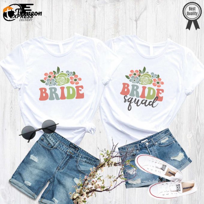 Bride Shirt: Wedding Party Bachelorette &Amp;Amp; Bridesmaid Crew Engaging Bride Tribe &Amp;Amp; Team Bride Shirts 1