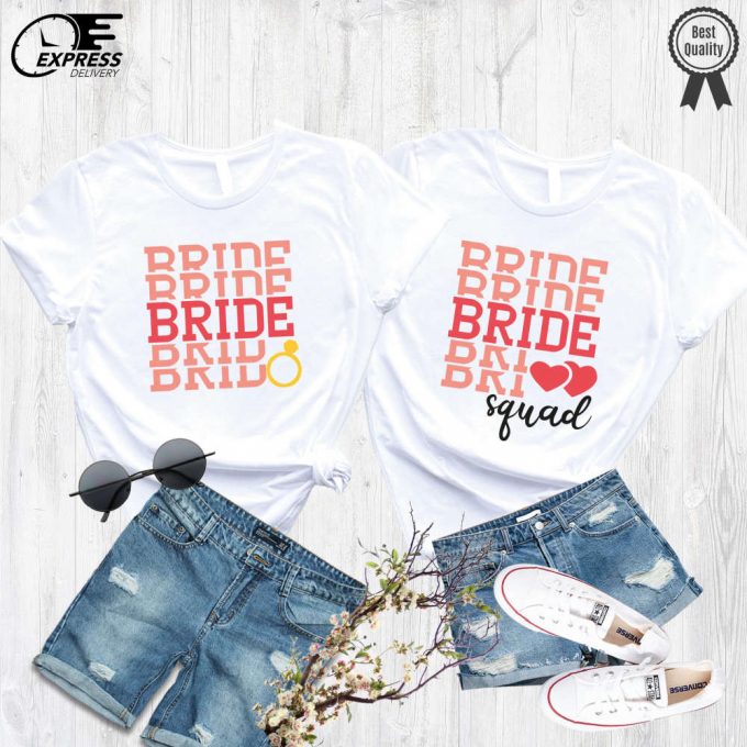 Bride Shirt &Amp; Bachelorette Shirts: Stylish Wedding Party &Amp; Bride Tribe Crew Tees 2
