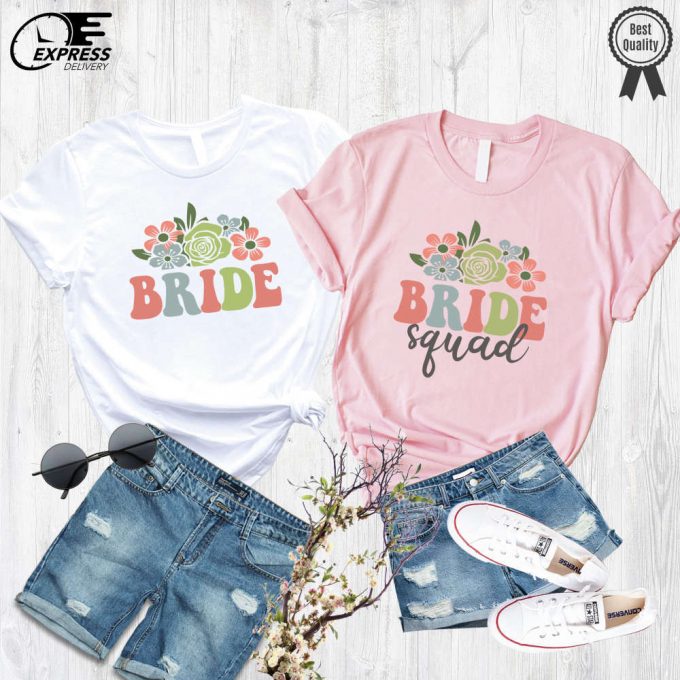 Bride Shirt: Wedding Party Bachelorette &Amp; Bridesmaid Crew Engaging Bride Tribe &Amp; Team Bride Shirts 2