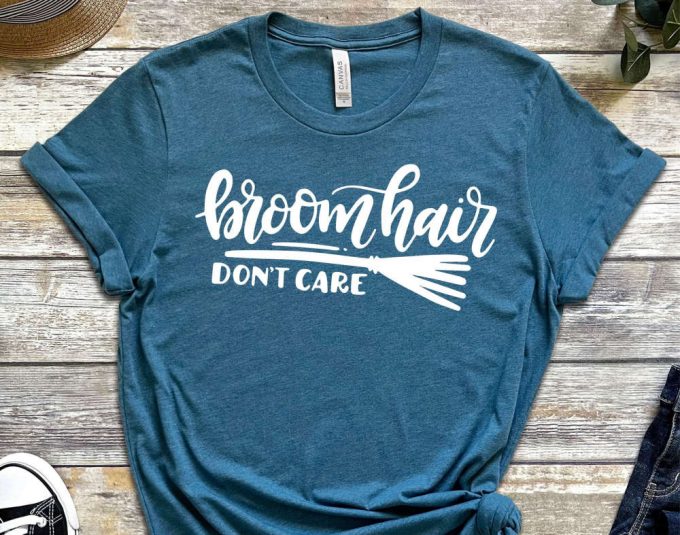 Broom Hair Don'T Care, Halloween Shirt, Halloween T-Shirt, Halloween Tee, Broom Hair Shirt, Witch Shirt 3