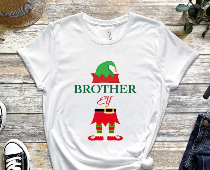 Brother Elf T-Shirt, Personalized Family Christmas Tees, Custom Christmas Shirt, Matching Family Xmas Outfits, Xmas Crew, Christmas Apparel 2