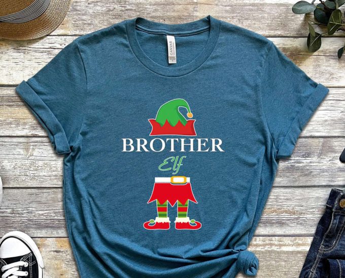 Brother Elf T-Shirt, Personalized Family Christmas Tees, Custom Christmas Shirt, Matching Family Xmas Outfits, Xmas Crew, Christmas Apparel 4